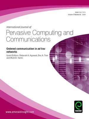 cover image of International Journal of Pervasive Computing and Communications, Volume 5, Issue 4